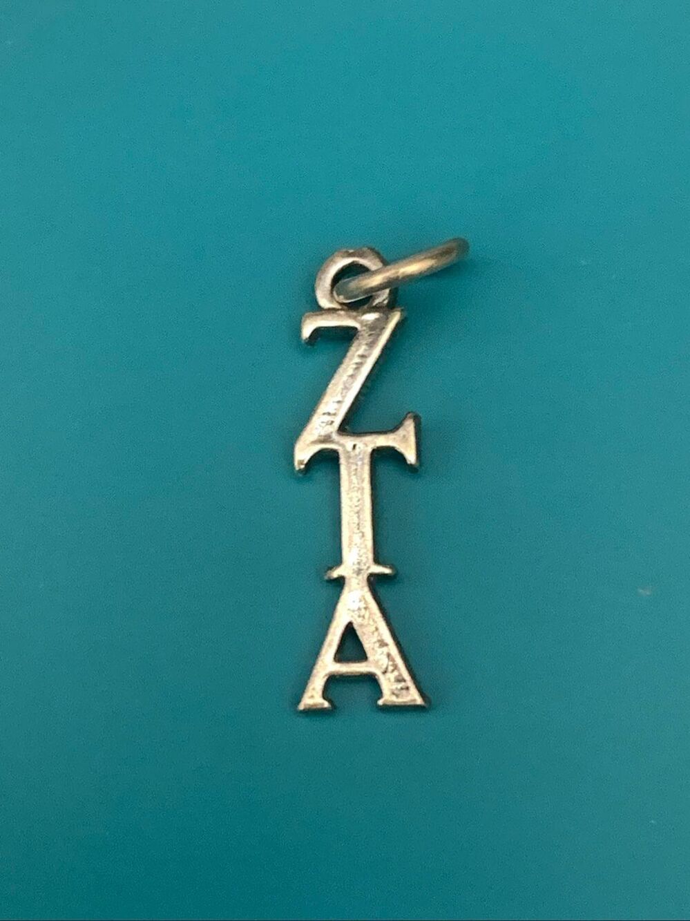 Greek Letters ZTA Sterling Silver Jewelry Charm #soroity